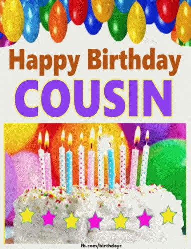 Happy Birthday Cousin Cake GIF - Happy Birthday Cousin Cake Candles ...