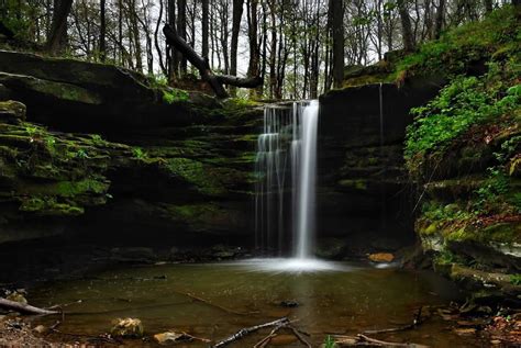 Dundee Falls in Dundee, Ohio. It's part of the Beach City Wildlife Area ...