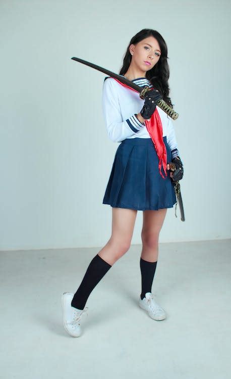 Free stock photo of cosplay, japanese school girl uniform, standing