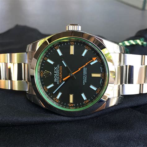 Rolex Milgauss Green 116400GV Stainless Steel Wristwatch Box Papers Ci – Hashtag Watch Company