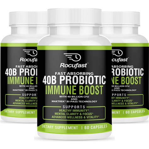 Immune Support Immunity Boost Probiotic Supplement - Once Daily Multi-System Immune Defense ...