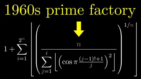 An Exact Formula for the Primes: Willans' Formula - YouTube