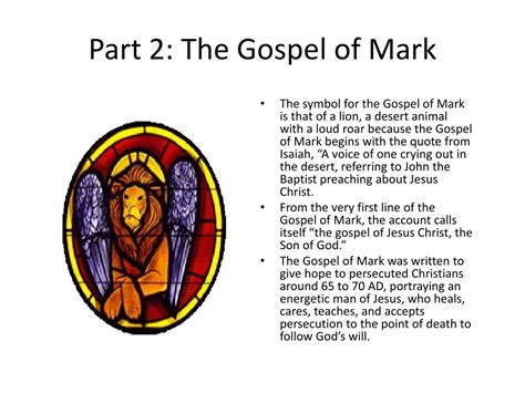 PPT - Part 2: The Gospel of Mark PowerPoint Presentation, free download ...