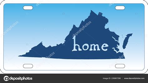 Virginia State License Plate Vector Stock Vector Image by ©OneLineStock ...