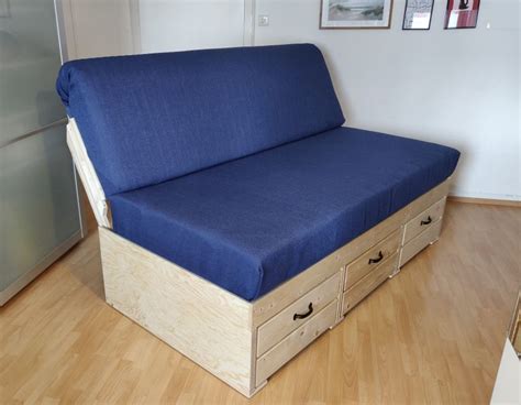 DIY Convertible Sofa Bed with Storage