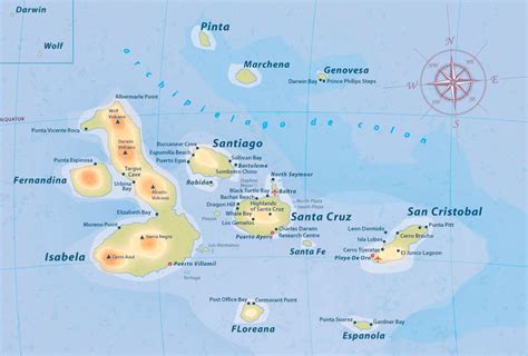 Detailed Map Of Galapagos Islands