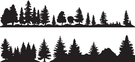 Forest Vector silhouette illustration 16 34204238 Vector Art at Vecteezy