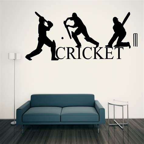 Cricket wall art sticker sport cricketers graphics transfer | Wall decal sticker, Cricket and ...