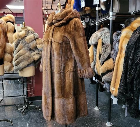 women’s honey mink swing coat with hood preowned available at wolverine fur company – Wolverine Furs