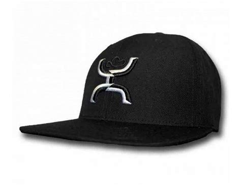 HOOey Hat Mens Snapback Beveled Logo Flat Brim Black/White 1687T - Walmart.com