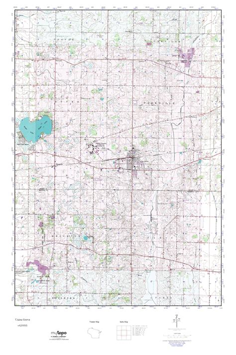 MyTopo Union Grove, Wisconsin USGS Quad Topo Map