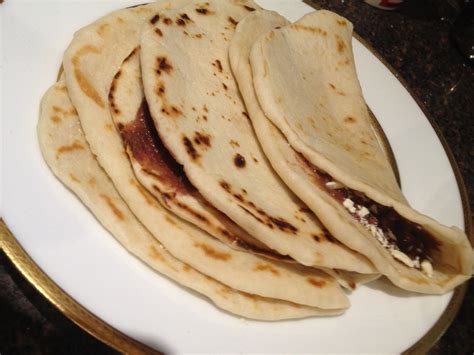 Honduran Baleadas with Refried Beans and Cheese