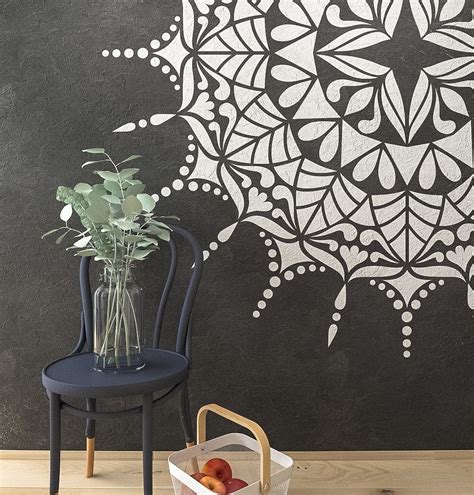 Mandala Wall Stencil, Large Wall Stencil, Stencil Wall Art, Wallpaper ...