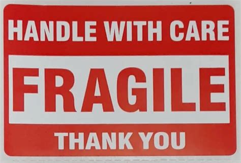 FRAGILE HANDLE WITH Care Easy Peel Self Adhesive 1x2.6" Labels 500 Sheets=15,000 $68.99 - PicClick