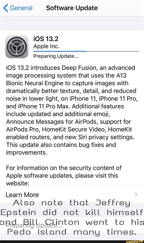 ( General Software Update Preparing Update... iOS 13.2 introduces Deep Fusion, an advanced image ...