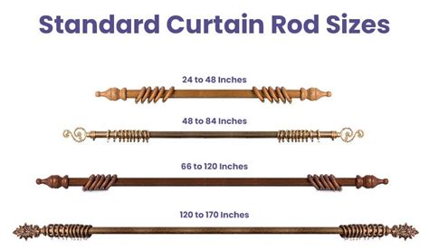 Curtain Rod Sizes (Dimensions Guide) | Curtain rods, Curtains, Rod