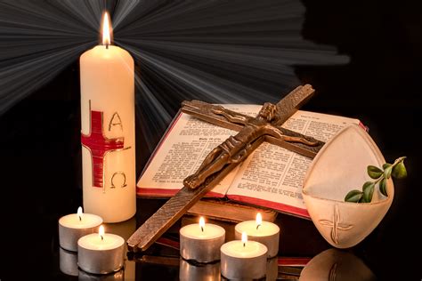 Bible, Candle, and Cross image - Free stock photo - Public Domain photo - CC0 Images