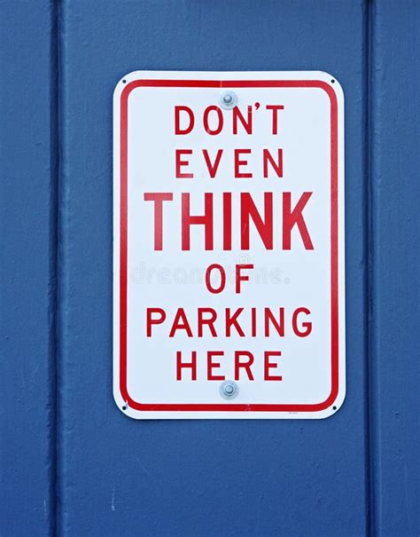 Funny No Parking Sign Royalty Free Stock Images - Image: 12942889