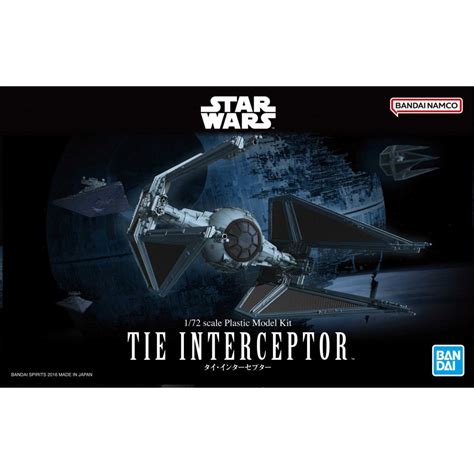 Bandai 01212 1:72 Star Wars TIE Interceptor Model Kit - 2023 release