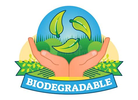 Biodegradable Concept Vector Badge Illustration Stock Vector ...