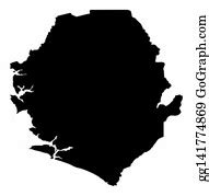 170 Sierra Leone Silhouette Map Clip Art | Royalty Free - GoGraph