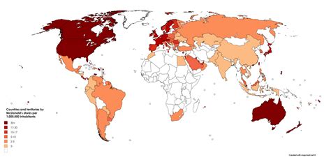 McDonald’s stores per capita around the world. - Maps on the Web