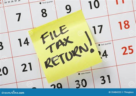 File Tax Return! Stock Photos - Image: 35484223