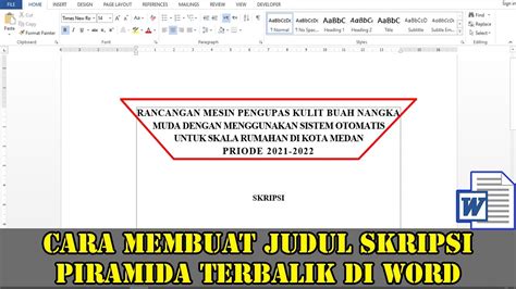 Cara Membuat Judul Skripsi Segitiga Terbalik Piramida Terbalik Di ...