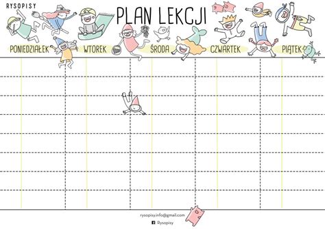 Plan lekcji | Rysopisy