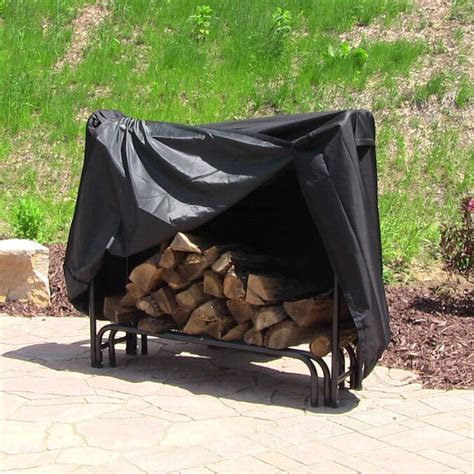 Sunnydaze Decor Firewood Log Rack Cover with Ventilation Window Only ...