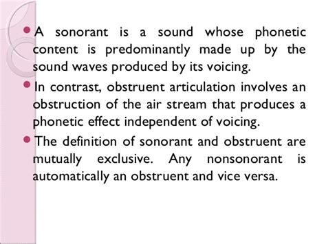 The EFL: OBSTRUENT TYPES AND CONSONANTS