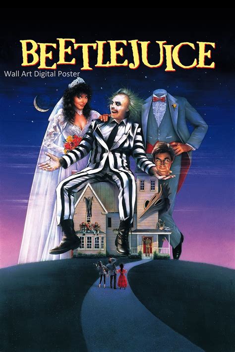 Beetlejuice movie poster digital downloadable movie poster. | Etsy