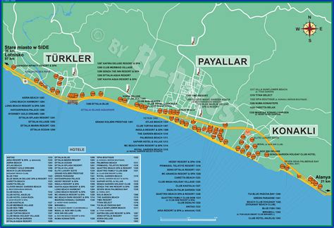 Riwiera Turecka - mapy i hotele