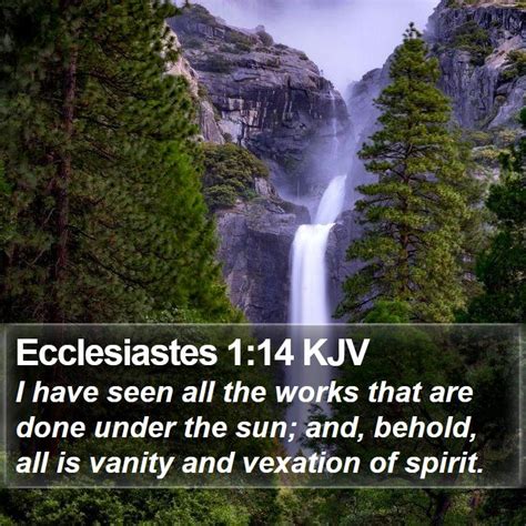 Ecclesiastes 1:14 KJV Bible Verse Images