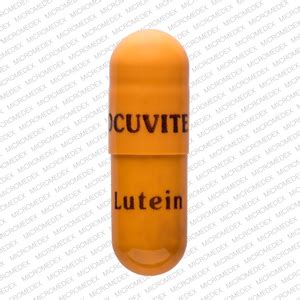 OCUVITE Lutein Pill Yellow Capsule/Oblong - Pill Identifier