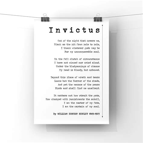 Printable Invictus Poem - Printable Word Searches