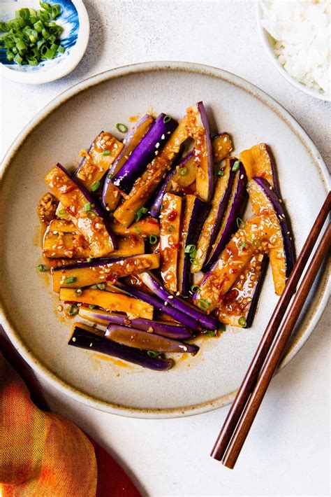 Spicy Eggplant Stir Fry | Healthy Nibbles by Lisa Lin by Lisa Lin