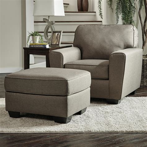 Ashley Furniture Benchcraft Calicho Contemporary Chair & Ottoman | Del ...