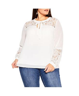 Plus Size Mysterious Lace Top - Macy's