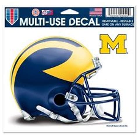 Michigan Wolverines Decal 5x6 Ultra Color Helmet - Sports Fan Shop