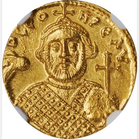 Byzantine Empire. Leontius. Gold Solidus. Mint State. | Byzantine Coins