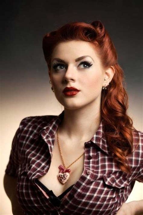 Espectaculares peinados Rockabilly para mujeres » Largo Peinados