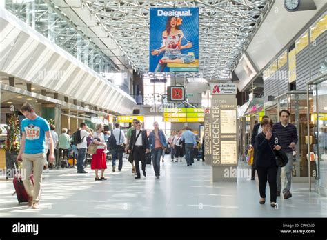 Berlin - Tegel Airport arrivals and departures area Stock Photo - Alamy