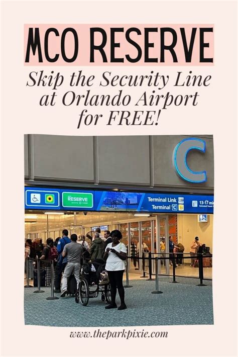 MCO Reserve: Skip the Security Line at Orlando's Airport for FREE