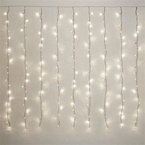 LED Curtain Lights Multi-Function, White, 6-feet, 200 LED – Party Spin