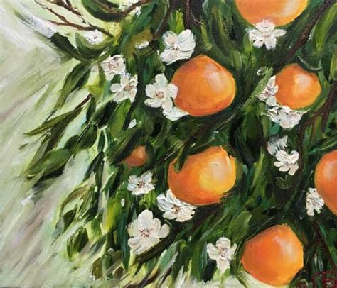 Orange tree Painting by Victoria Pustynnikova | Saatchi Art