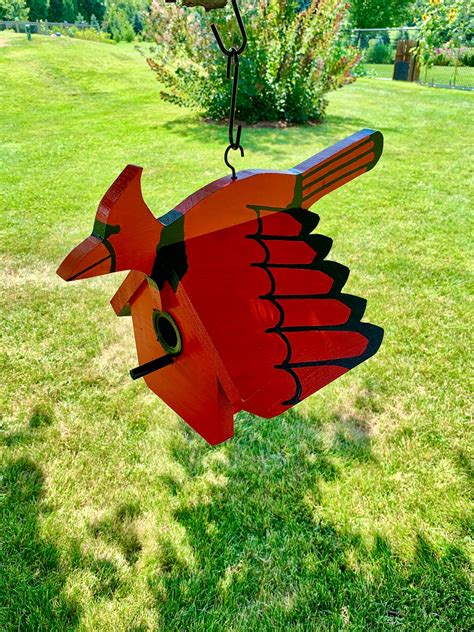 Cardinal Birdhouse | Etsy