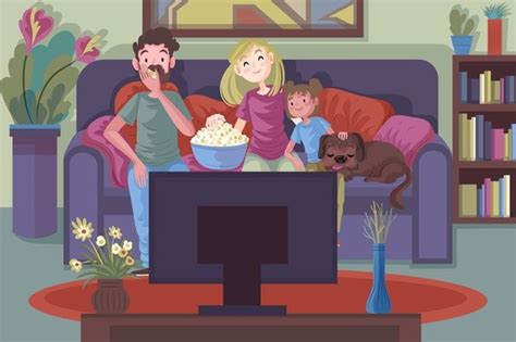 Kids Watch Television | Kids watches, Graphic resources, Vector photo