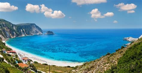 Premium Photo | Petani beach summer panorama kefalonia greece