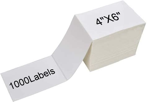 Office Business & Industrial Blank Labels 4000 Fanfold 4" x 6" Thermal Transfer Labels Shipping ...